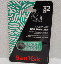 New SanDisk 32GB USB Flash Drive Cruze Dial Green White New Sealed - £11.55 GBP