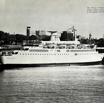 1970 Maine Prince of Fundy Ferry Cruise Ship Print Vintage Nautical Canada - €25,92 EUR