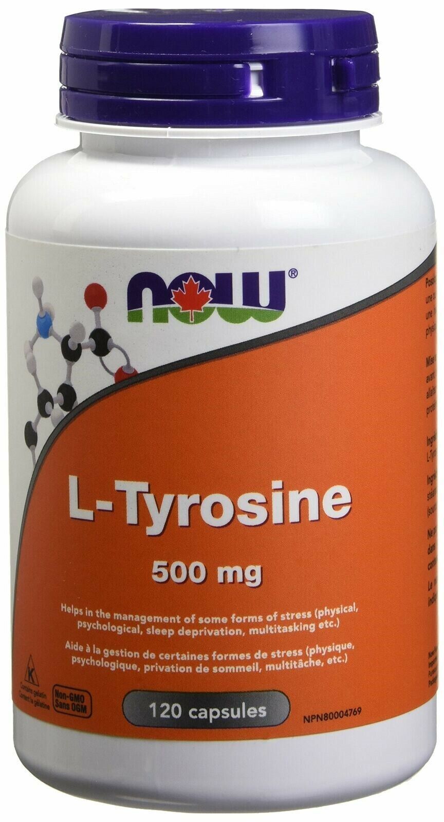 Primary image for NOW Foods L-Tyrosine 500 mg - 120 Capsules