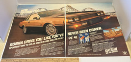Vintage Print Ad 1980 Datsun 200-SX Car Roller Coaster 1970s Ephemera 2 Pages - $18.61