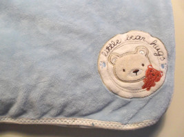 Healthtex Baby Blue &quot;Little Bear Hugs&quot; Soft Plush  Velour Baby Blanket Security - £23.25 GBP