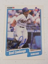 Scott Coolbaugh Texas Rangers 1990 Fleer Autograph Card #293 - £3.81 GBP