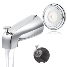 Chrome Universal Bathroom Tub Spout With Metal Tub Spout Cover Ring, 5 1... - £30.67 GBP