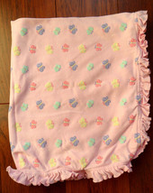 Small Wonders Pink Butterfly Ruffle Baby Blanket Security Lovey - $17.59