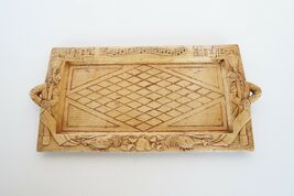 Vintage Syrocowood small serving platter with drunk on a pole scene - $19.99