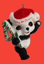 Vtg Hallmark Ornament Child 4th Christmas Orig Box 1990 Panda Handcrafted - £9.59 GBP