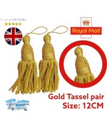 Gold Bullion Tassels pair&quot;12CM&quot; For Army Uniform&#39; church Vestments, Deco... - £12.98 GBP