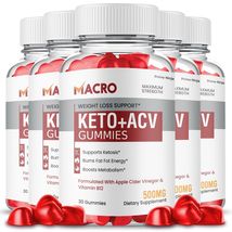 5 Pack Macro Keto ACV Gummies Max Strength with Apple Cider Vinegar - £116.03 GBP