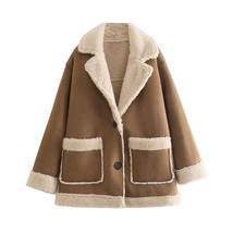 T MODA 2022 Autumn Winter Women Warm Faux Fleece Coat Jacket Ladies Lamb Thicken - £70.89 GBP