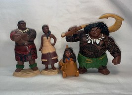 Disney Moana Movie Deluxe Collectible Figures Maui Sina Chief Tui Topper... - £7.78 GBP