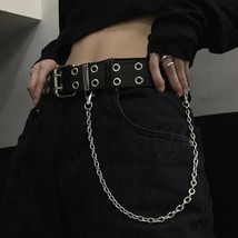 Mischief Punk Chain Belt | Gothic Black Buckle Belt - £26.64 GBP