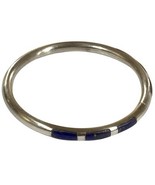 Sterling silver lapis inlay bangle - €81,74 EUR