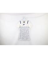 Nike Girls Size Medium Spell Out All Over Print Football Jersey Dress White - $29.65