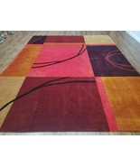 8&#39; X 10&#39; Tibetan Nepal Art Deco Hand Knotted Wool Rug Modern Contemporar... - $33,227.91 MXN