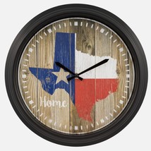 X-Large Plastic Outdoor Wall Clock, app.16&quot;, State Of Texas, Home, La Crosse - £23.51 GBP