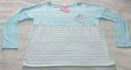 Lilly Pulitzer Finn Top Turquoise Stripes Mermaid Cotton Blend Size XS NWOT - $27.98