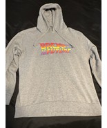 ZARA Back to the Future Hoodie Size L Gray 1985 Universal Studios - $46.36 CAD