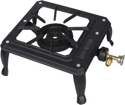 Portable Stove Burner Cast Iron Propane Lpg Gas Cooker For Patio Outdoor... - £35.51 GBP