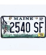 2016 United States Maine Vacationland Passsenger License Plate 2540 SF - $267.21 MXN
