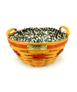 Longaberger Popcorn Basket w/Liner &amp; Insert, Handles, 1999 Christmas Col... - $53.31 CAD