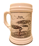 Vintage Aruba Mug With Divi Divi Trees And Mt Hooiberg RARE Decorative ONLY - $14.95