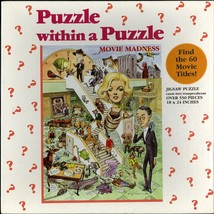 Puzzle Within A Puzzle Movie Madness By Gil Eisner 550+ Pieces 18X24 In Compl... - $14.95