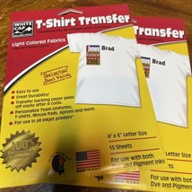 2x Inkjet Transfer Sheets 15per Pack Total 30 Sheets WHITE CAP BRAND - $13.54 CAD