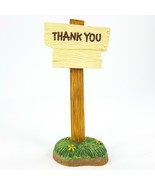 NEW Disney Pooh &amp; Friends Thank You Sign 5&quot; Village Resin Figure 120744 - £17.40 GBP