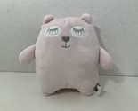 Blankets &amp; Beyond light pink plush bear soft baby toy stuffed animal hea... - $10.88