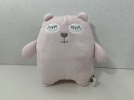 Blankets & Beyond light pink plush bear soft baby toy stuffed animal heart nose - $10.88