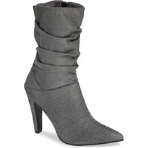 Nina Women Stiletto Slouch Booties Darla Size US 7 Charcoal Luna Shine Glitter - £34.44 GBP