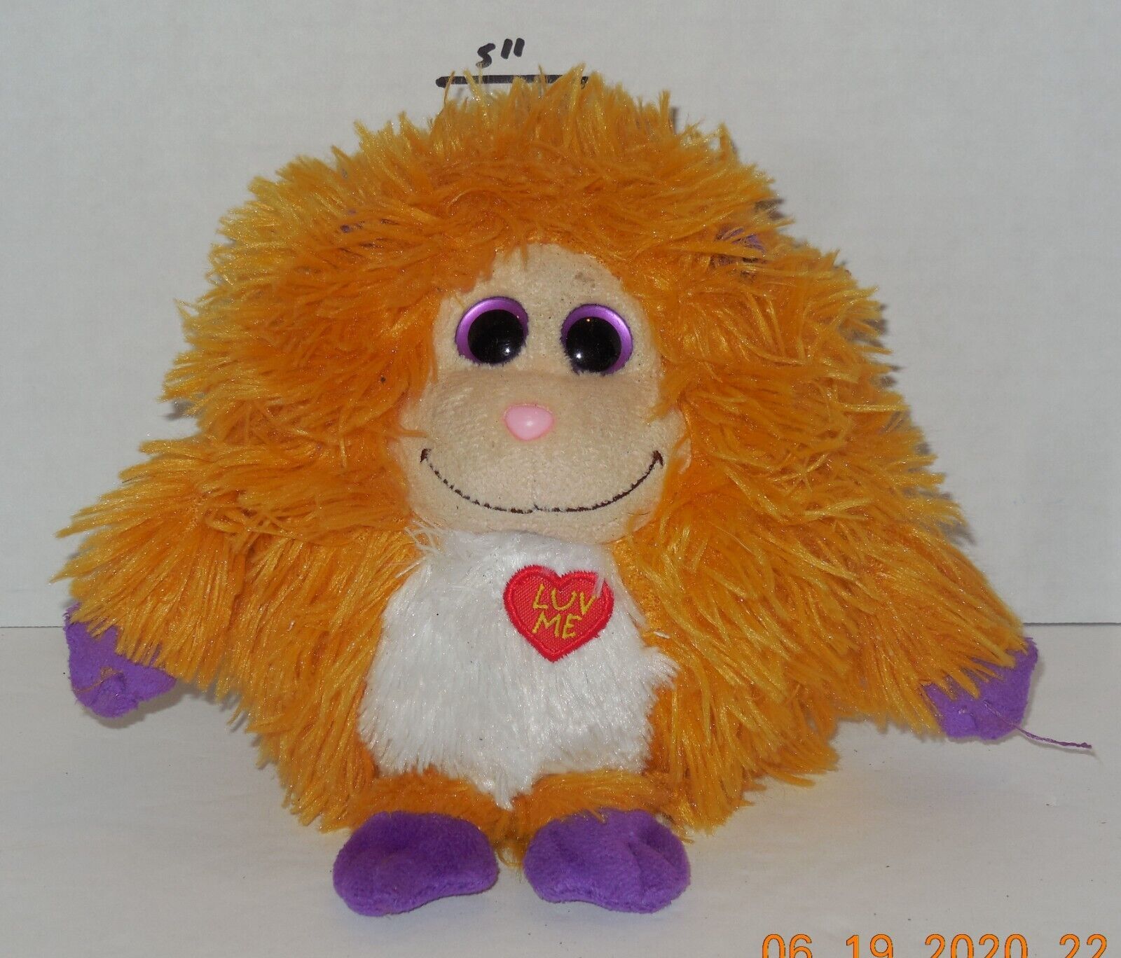 Primary image for TY Monstaz 6" Rufus Plush Toy Orange Purple