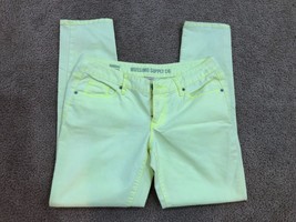 Womens 80s Color Neon Yellow Jeans Size 9 Ankle Skinny Mossimo Supply Co GUC - £10.44 GBP