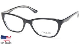New Vogue VO2961 W827 Top Black On Transparent Eyeglasses Frame 51-17-135 B35mm - $67.61