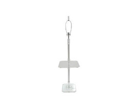 Karl Springer Style Lucite Floor Lamp, Attached Table  - €573,99 EUR
