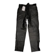 Men&#39;s Leather Motorcycle Pants Full Side Zip Motorcycle Riding Gear Size 38 - £67.39 GBP