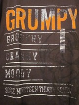 Nwt - Disney&#39;s Grumpy&#39;s List Of Attributes Brown Short Sleeve Adult M Tee - £7.12 GBP