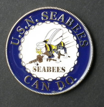 Us Navy Usn Seabees Seabee Patriotic Series Challenge Coin 1.75 Inches New - £7.62 GBP