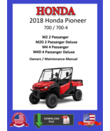 2018 Honda Pioneer 700 / 700-4 SXS Owners / Maintenance Manual - $9.95