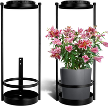 Solar Lights Outdoor Plant Stand for Garden, Metal Hanging Plant Holder for Indo - £58.84 GBP