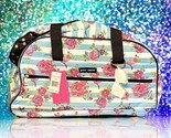 Betsey Johnson Designer Carry On Rolling Duffel Bag In Stripe Floral RV ... - £97.08 GBP