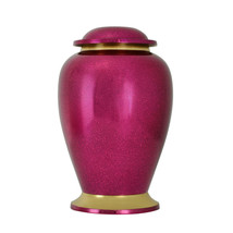 Large/Adult 228 Cubic Inches Gleaming Pink Brass Cremation Urn for Ashes - £127.42 GBP