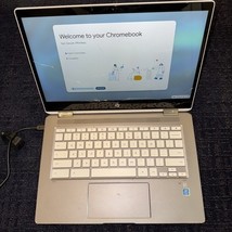 Cracked HP Chromebook X360 14b-ca0015cl 2-IN-1 Touchscreen 14&quot; 64GB eMMC... - $64.35