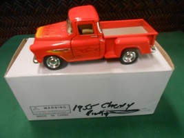 Nib Collectible Kinsmart 1955 Chevy Step-side Pickup 1&quot;32 Scale Flames On Hood - £6.00 GBP