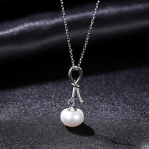 Japanese And Korean Style S925 Sterling Silver Bow Tassel Freshwater Pearl Penda - £9.59 GBP