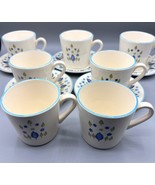Vtg Swiss Chalet Marcrest Ceramic Tea Cups &amp; Saucers Made in USA - $17.32