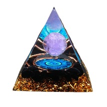 Natural Orgonite Pyramid Reiki Amethyst Energy Healing Chakra Meditation... - £11.79 GBP