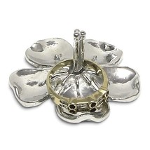 Cherry Blossom Flower Handcrafted Pewter Ring Holder Jewelry Stand - $38.84 CAD