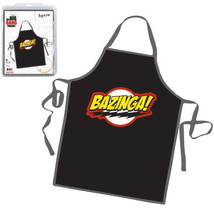The Big bang Theory Bazinga Logo Black Adult Polyester Apron, NEW SEALED - £9.16 GBP