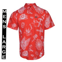 Dixxon Flannel - Party Boy 10 Yr S/S Party Shirt - Men&#39;s Large - Red - £54.74 GBP